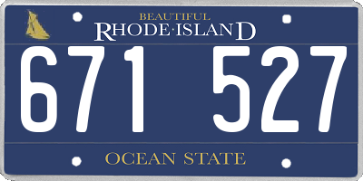 RI license plate 671527