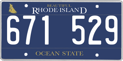 RI license plate 671529