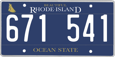 RI license plate 671541