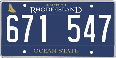 RI license plate 671547