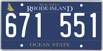 RI license plate 671551