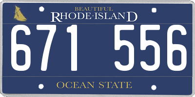 RI license plate 671556