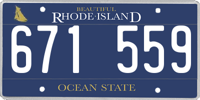 RI license plate 671559