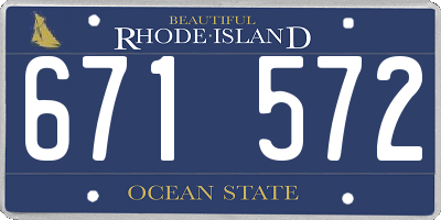 RI license plate 671572