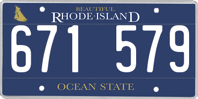RI license plate 671579
