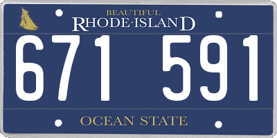 RI license plate 671591
