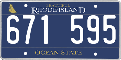 RI license plate 671595