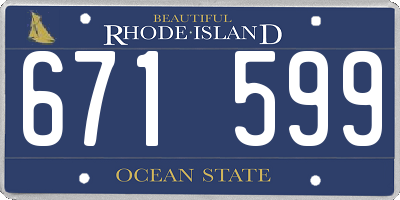 RI license plate 671599
