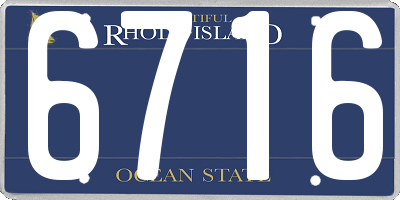 RI license plate 6716