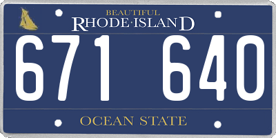 RI license plate 671640