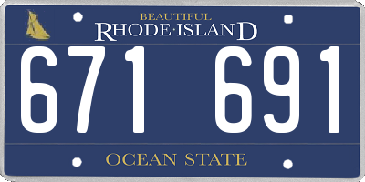 RI license plate 671691