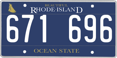 RI license plate 671696