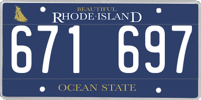 RI license plate 671697