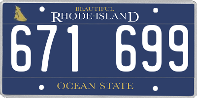 RI license plate 671699