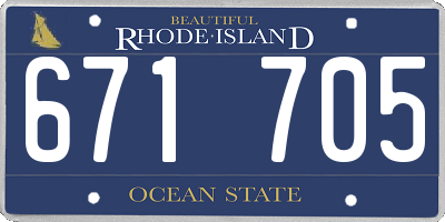 RI license plate 671705