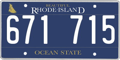 RI license plate 671715