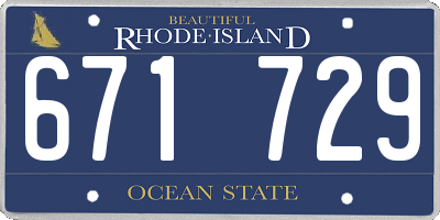 RI license plate 671729