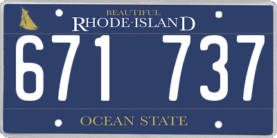 RI license plate 671737