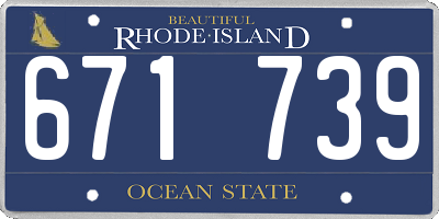 RI license plate 671739