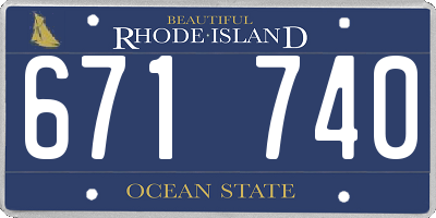 RI license plate 671740