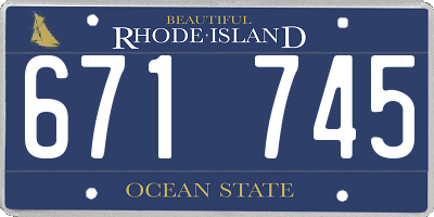 RI license plate 671745