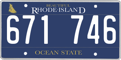 RI license plate 671746