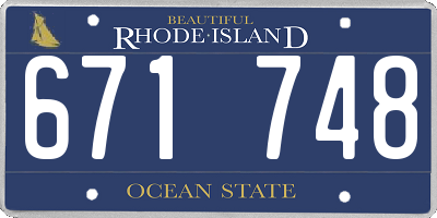 RI license plate 671748