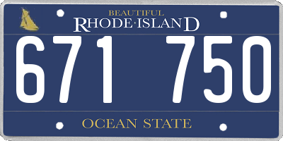 RI license plate 671750