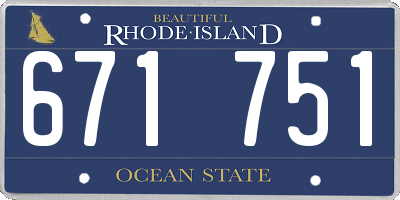 RI license plate 671751