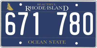 RI license plate 671780