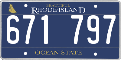 RI license plate 671797