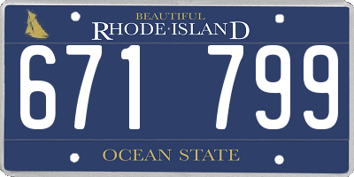RI license plate 671799