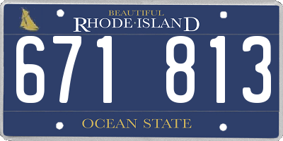 RI license plate 671813