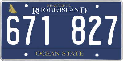 RI license plate 671827