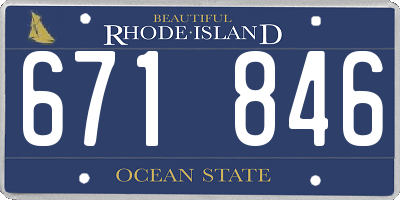 RI license plate 671846