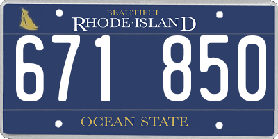 RI license plate 671850