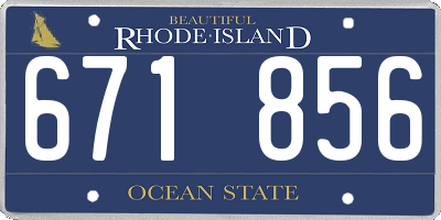 RI license plate 671856