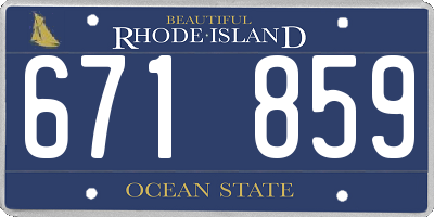 RI license plate 671859