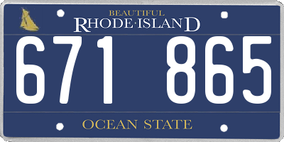 RI license plate 671865