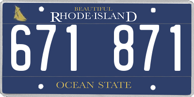 RI license plate 671871