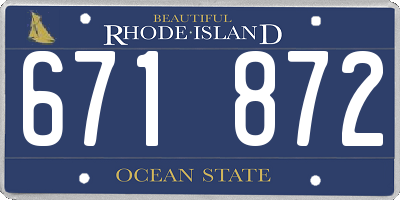 RI license plate 671872