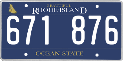 RI license plate 671876