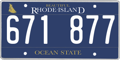 RI license plate 671877