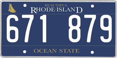 RI license plate 671879