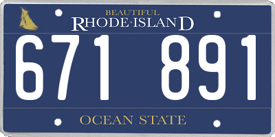 RI license plate 671891