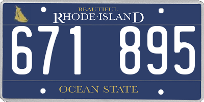 RI license plate 671895