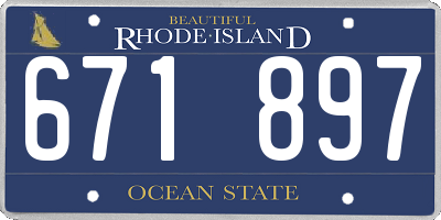 RI license plate 671897