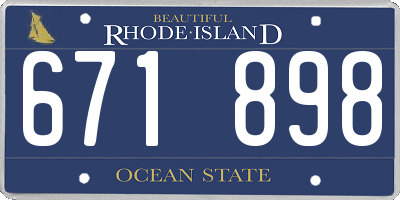RI license plate 671898
