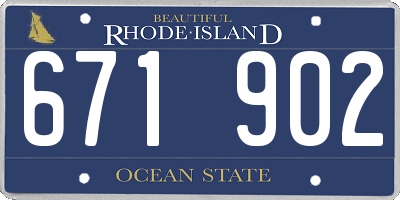 RI license plate 671902