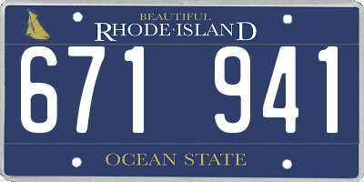 RI license plate 671941